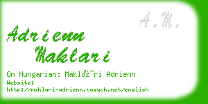 adrienn maklari business card